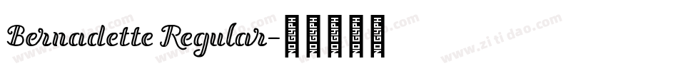 Bernadette Regular字体转换